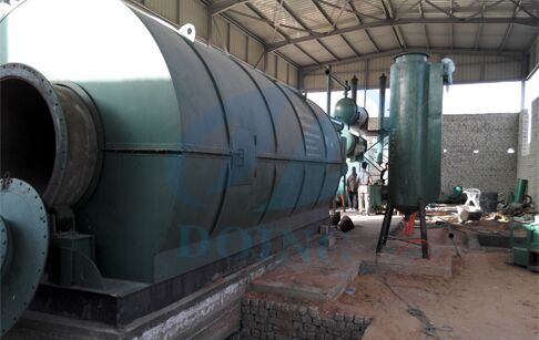 Installation of the waste tyre pyrolysis plant in Egypt 2014