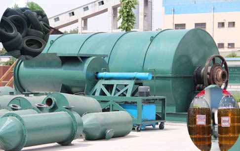 Small capacity waste tyre recycling pyrolysis plant