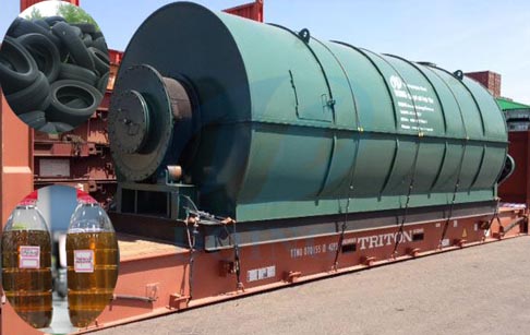 Tyre to oil recycling process  pyrolysis plant