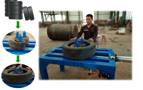 Tire doubling tripling packing machine doubling tire running video