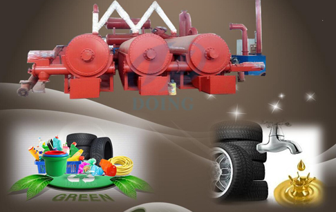 Continuous pyrolysis tire to fuel machine