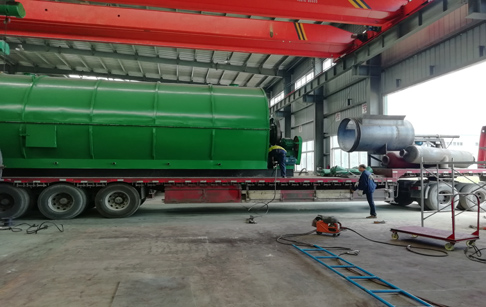 Kyrgyzstan customer’s 2 sets 12T waste tire pyrolysis plants delivered last week