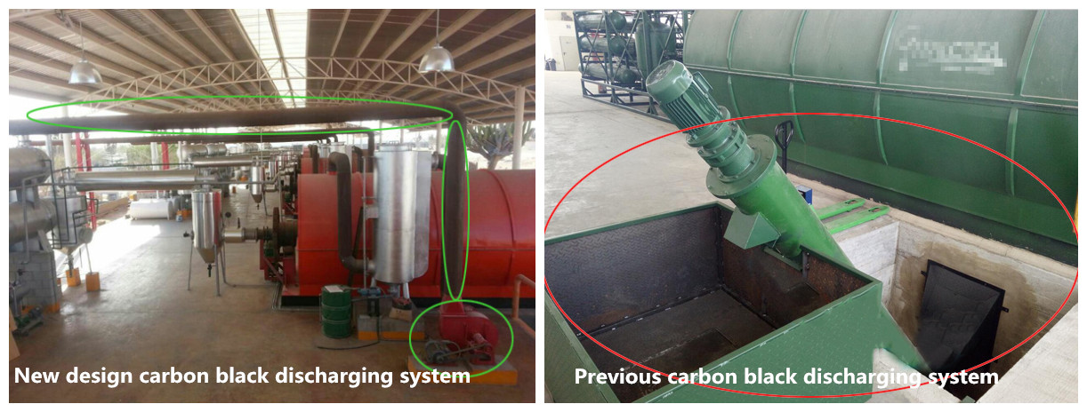 wind conveying carbon black discharge system