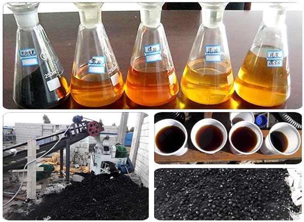 plastic pyrolysis plant final products