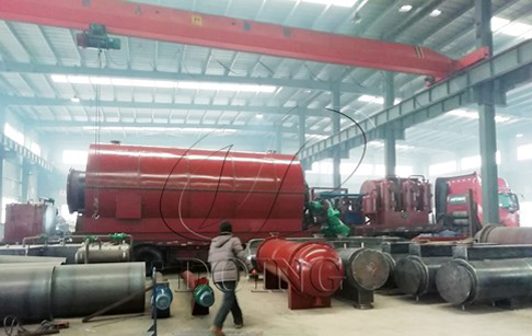 One set 12T/D old tyres recycling pyrolysis plant delivered to Shandong, China