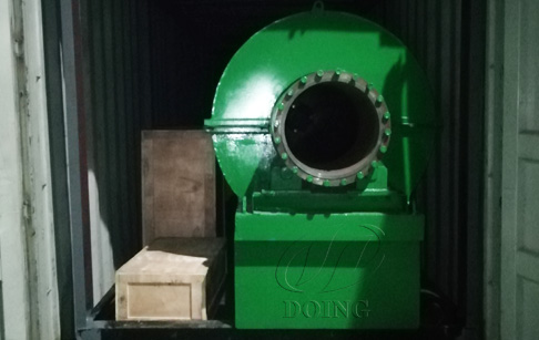 One set 500kg small unit of waste tyre recycling pyrolysis plant be sent to Switzerland