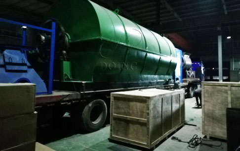 One set 12T waste tyre to oil plant completed the delivery to Heilongjiang, China