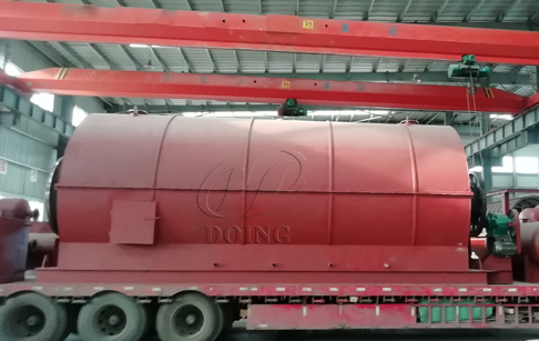 India customer's one set 12T waste plastic recycling pyrolysis plant delivered on time
