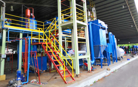 One set 5T waste oil recycling to diesel plant installed in Malaysia