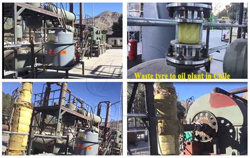 One set 10T waste tyre to oil plant installed in Chile was successfully tested