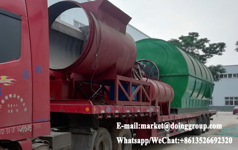 Two sets 12T waste tire to oil plant were sent to Guangxi, China