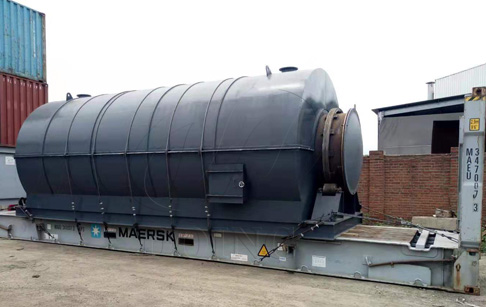 One set 10T waste tyre pyrolysis to oil plant was sent to Malaysia