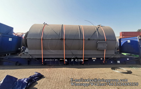One set new 10T waste tyre pyrolysis plant will be shipped to India