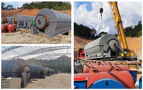 Six sets 12T waste tire pyrolysis to oil plant project in Fujian, China