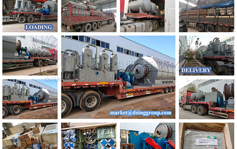 12 sets 12T/D tyre recycling pyrolysis plant were delivered to Guangxi, China