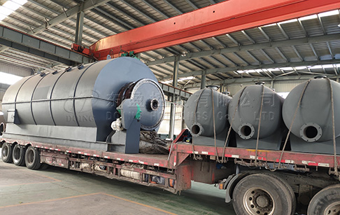 12TPD waste plastic recycling pyrolysis plant was sent to India
