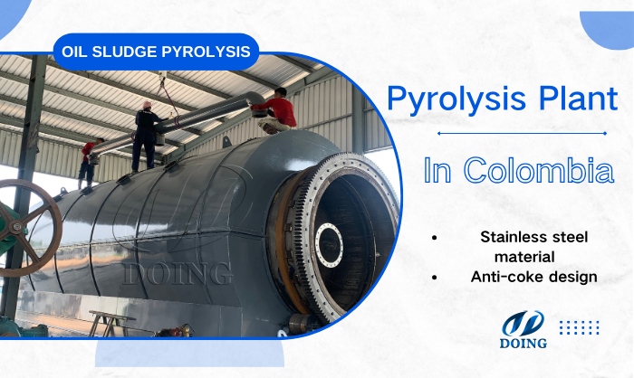 oily sludge treatment pyrolysis machine in Colombia