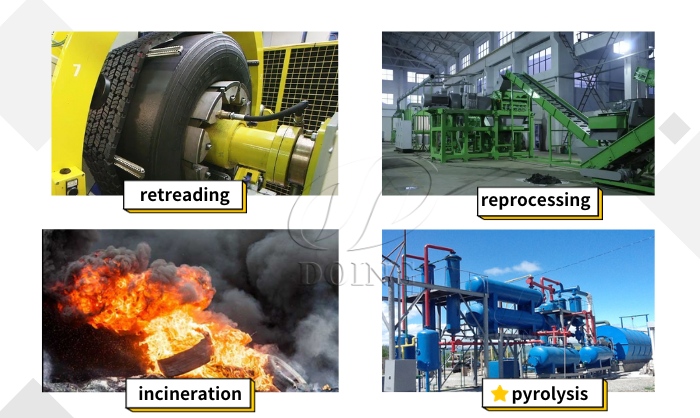 Waste tire recycling methods DOING tire pyrolysis recycling plant