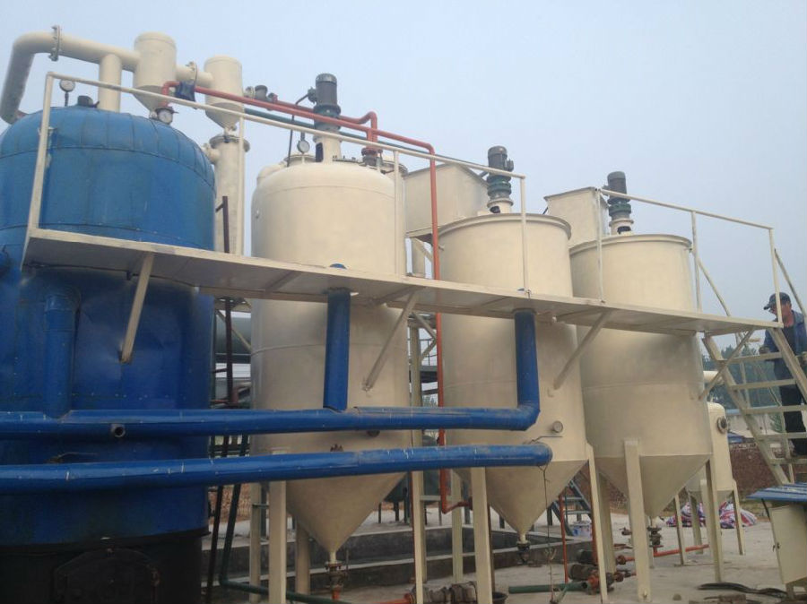 Tire oil to diesel plant