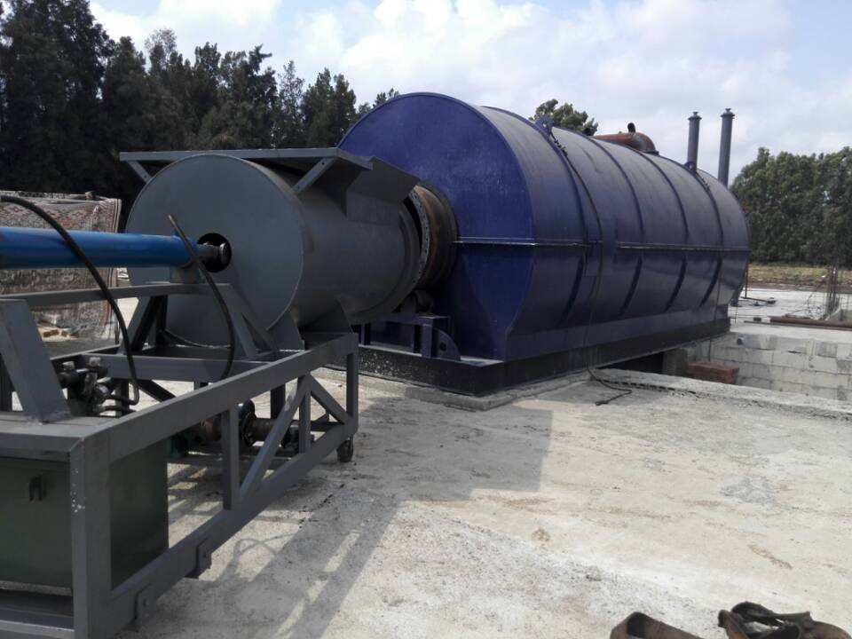 Middle East customer installation waste tire pyrolysis plant
