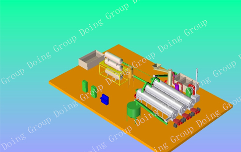 automatic waste tire pyrolysis plant