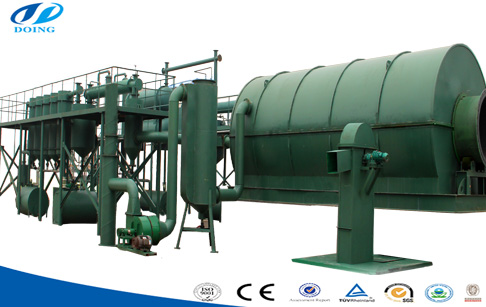 Continuous process of plastic into oil machine