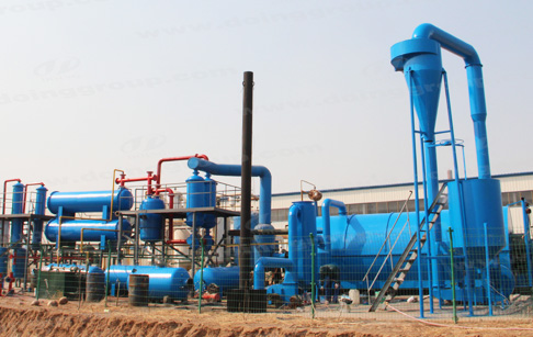 Waste tyre pyrolysis plant