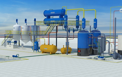 How to refining waste oil to clean diesel showing in video?