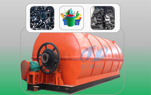 Rubber tyre pyrolysis plant