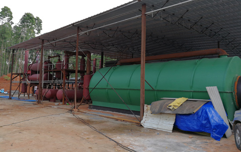 3 sets 10T/D waste tyre pyrolysis plant have finished installation yesterday ,in Zhanjiang city, Guangdong Province, China