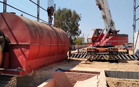 12T/D waste tire pyrolysis plant was installed in Egypt