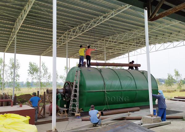 tyre recycling pyrolysis plant