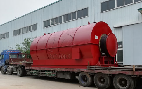 Three sets 12T waste tyre to oil plant were delivered to Nigeria