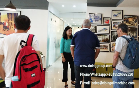Philippine customers visit DOING for waste plastic recycling pyrolysis plant