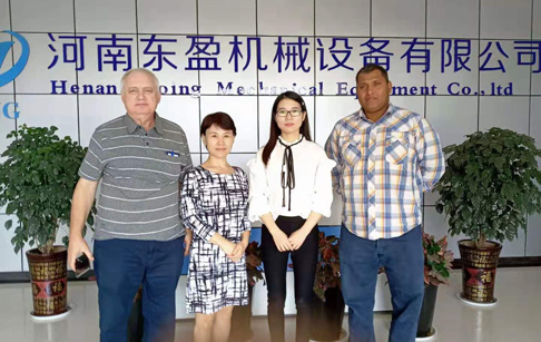 Two Israeli customers visit DOING for inspecting tire recycling pyrolysis plant
