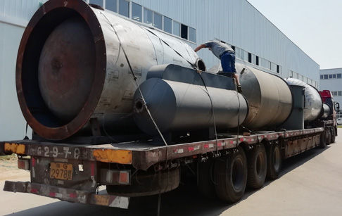 One set 10T waste oil to diesel conversion plant was ready to be shipped to Mexico