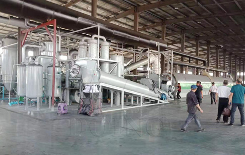 The running video of automatic continuous plastic pyrolysis plant