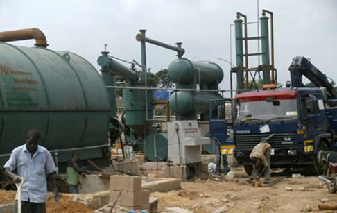 Waste tire pyrolysis plant in Africa-Nigeria running successfully