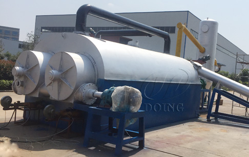 Automatic fully continuous waste tyre pyrolysis plant