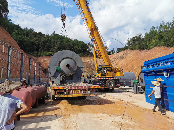 recycling tire to oil plant