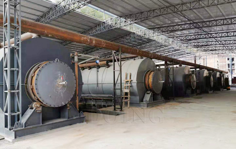 Waste tyre pyrolysis to oil plant