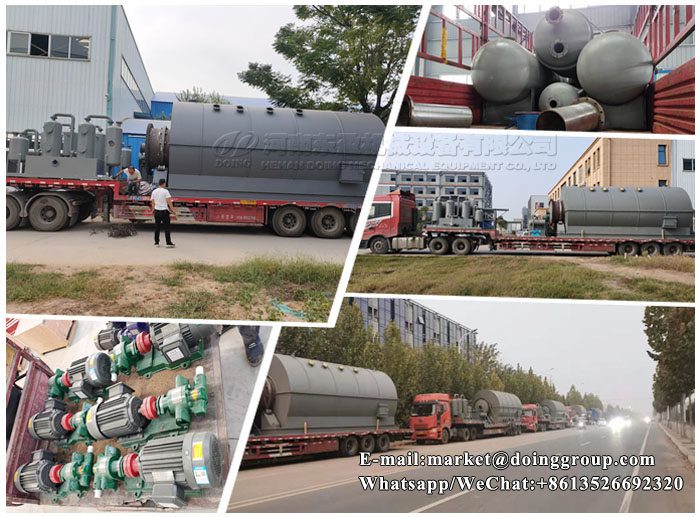 waste tire recycling to oil plant
