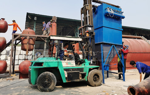 12T waste plastic recycling pyrolysis plant project in Indonesia