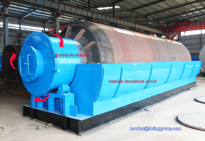 waste tire pyrolysis to oil machine