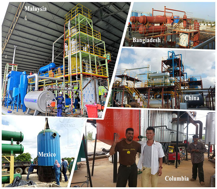 pyrolysis oil refining process distillation plant