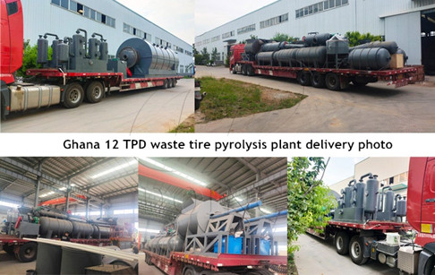 12TPD waste tire pyrolysis plant was delivered to Ghana from Doing’s factory