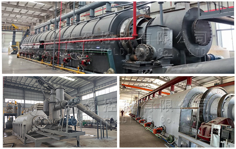 What systems are needed to recycle waste tires to oil in fully continuous waste tire pyrolysis production line?