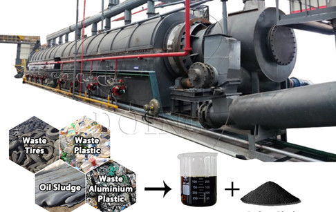 What processing machine can recycle waste oil sludge?