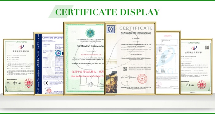 pyrolysis machine certificates