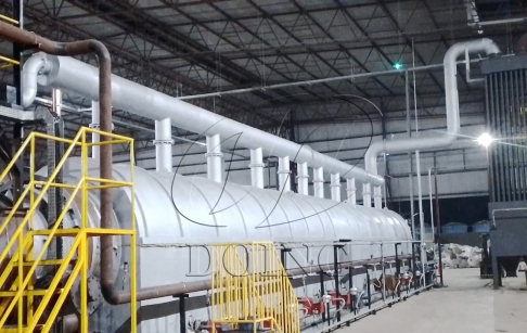 50TPD continuous tyre pyrolysis plant installed in Brazil